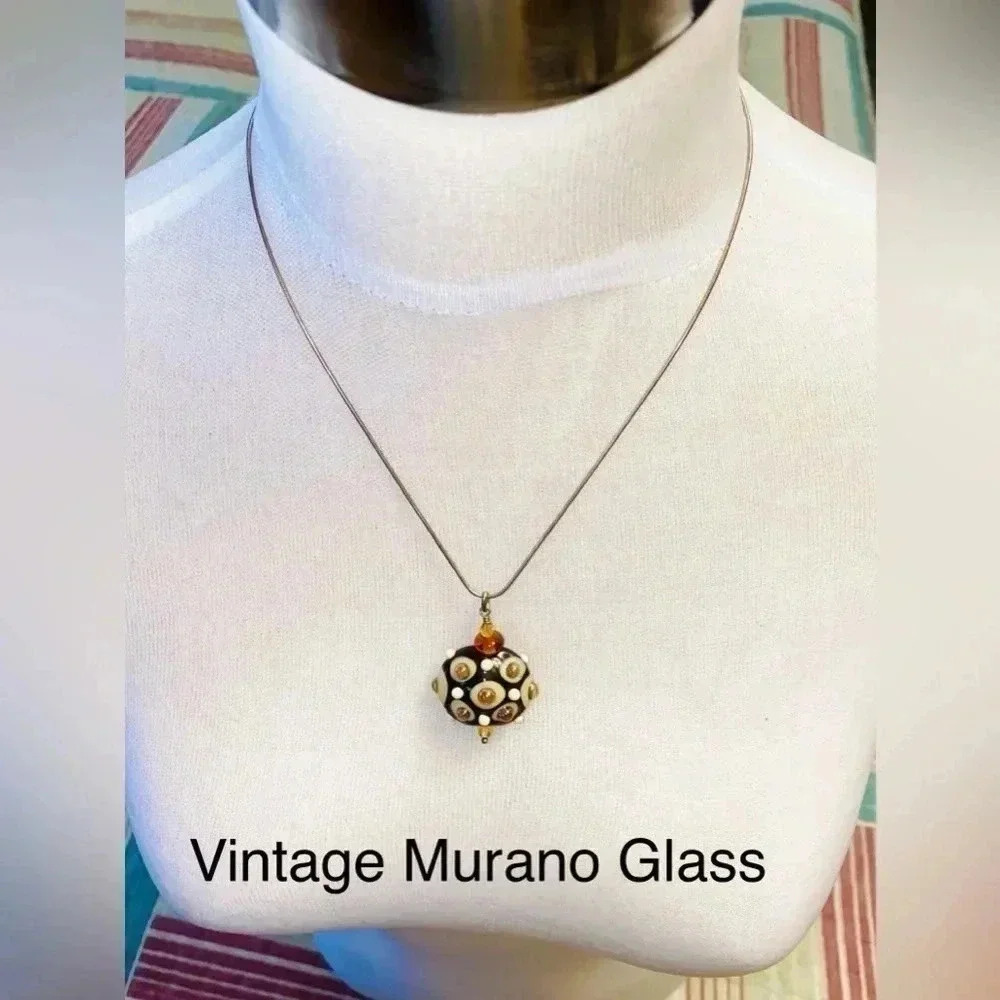 💎Vintage Murano Glass jewelry (chain and pendant)💎